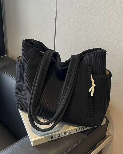 Aureline™ - Sac fourre-tout côtelé avec cordon de serrage
