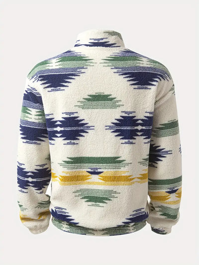 Leroy™ – Sweat-shirt avec demi-fermeture éclair et col montant