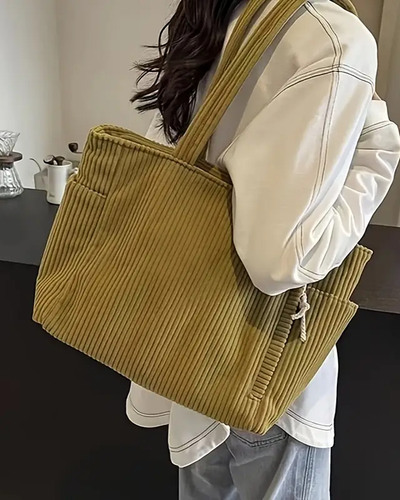 Aureline™ - Sac fourre-tout côtelé avec cordon de serrage