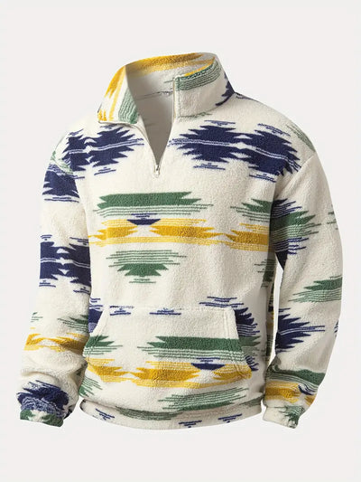 Leroy™ – Sweat-shirt avec demi-fermeture éclair et col montant