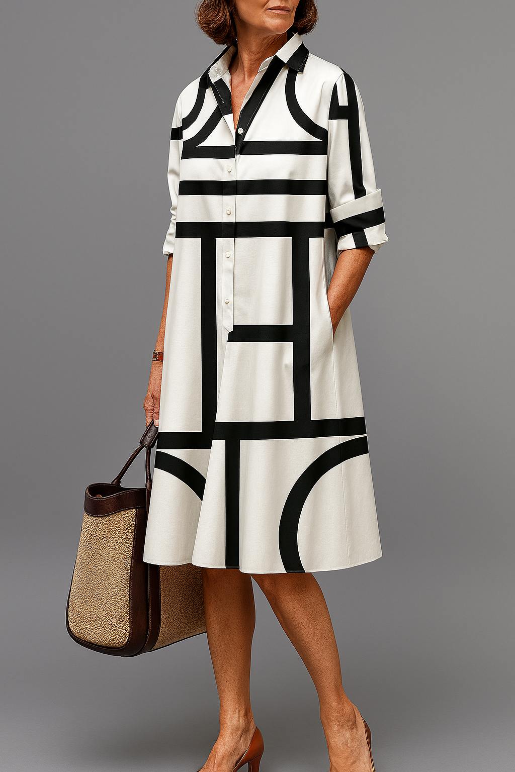 Orielle™ - Robe midi luxueuse pour une élégance sans effort