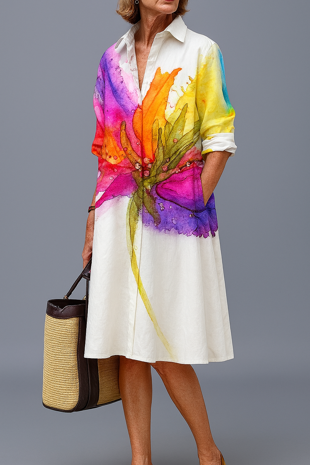 Orielle™ - Robe midi Luxe pour un confort estival sans effort