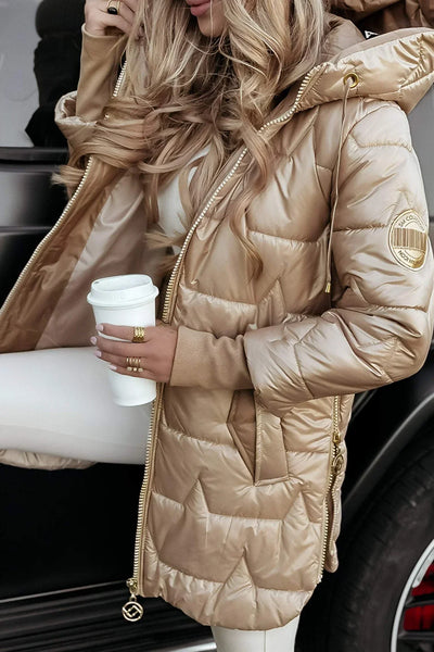 Evelyne™ - Élégant manteau d'hiver avec capuche et rembourrage