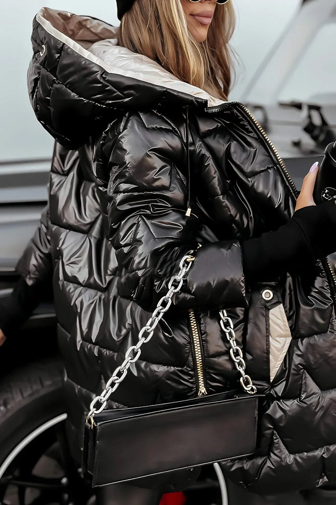 Evelyne™ - Élégant manteau d'hiver avec capuche et rembourrage