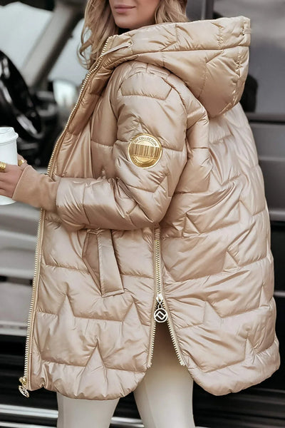 Evelyne™ - Élégant manteau d'hiver avec capuche et rembourrage